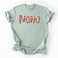 Nana Floral Bright Pastel Garden Bouquet With Radiant Vibrant Blooms Comfort Colors Tee