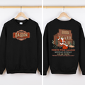 North Pole Saloon Santa Reading Christmas Party Retro Front And Back Edition Sweatshirt