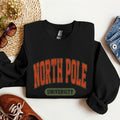 North Pole University Collegiate Style Retro Christmas Santa Sleigh Ride Vintage Edition Sweatshirt