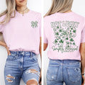 Not Lucky, Simply Blessed Christian Faith St Patrick's Day Shamrock Clover Leprechaun Comfort Colors Tee