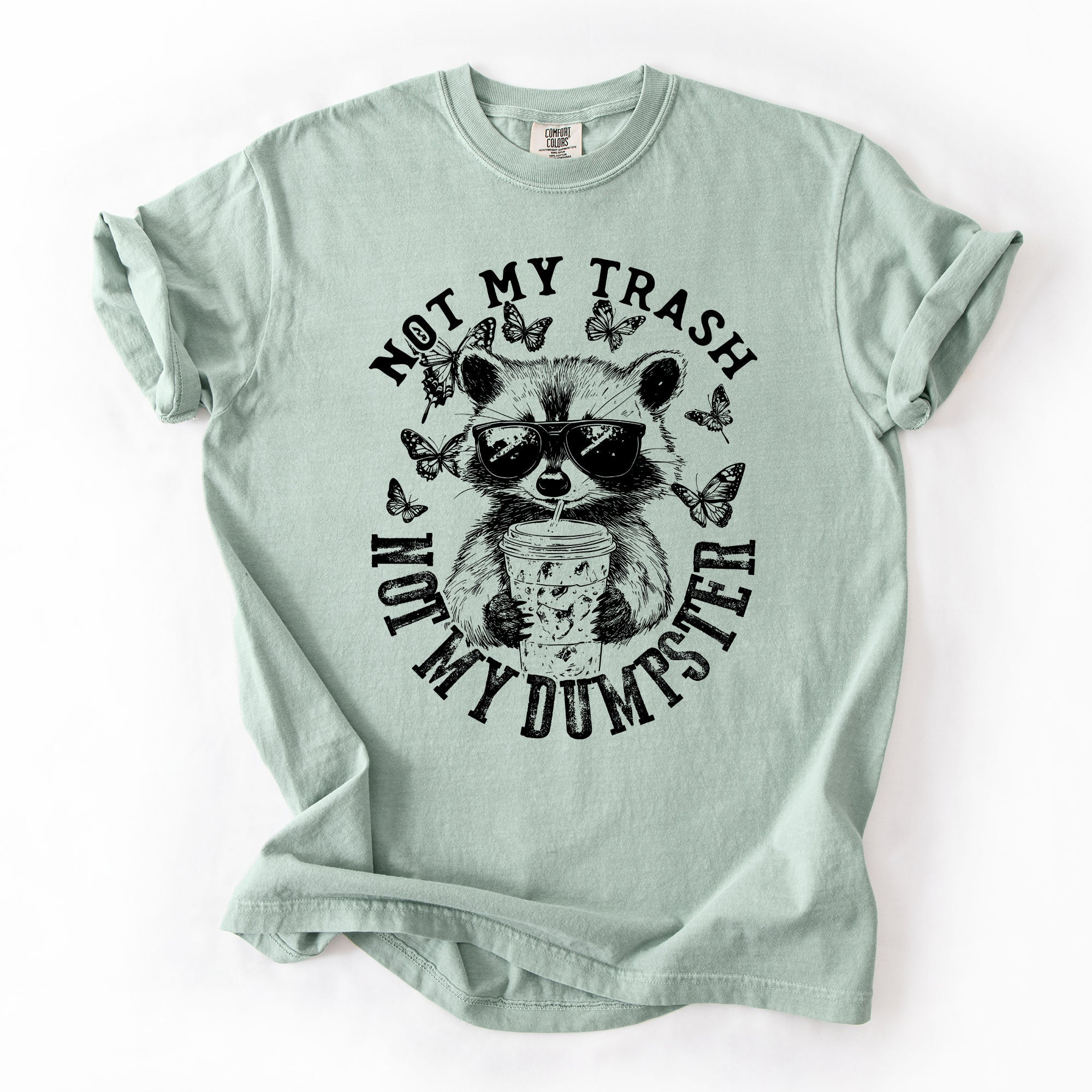 Not My Trash, Not My Dumpster, Raccoon Not My Trash Dumpster Saying Comfort Colors Tee