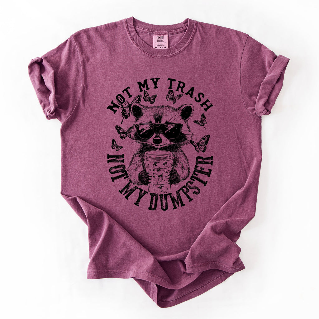 Not My Trash, Not My Dumpster, Raccoon Not My Trash Dumpster Saying Comfort Colors Tee