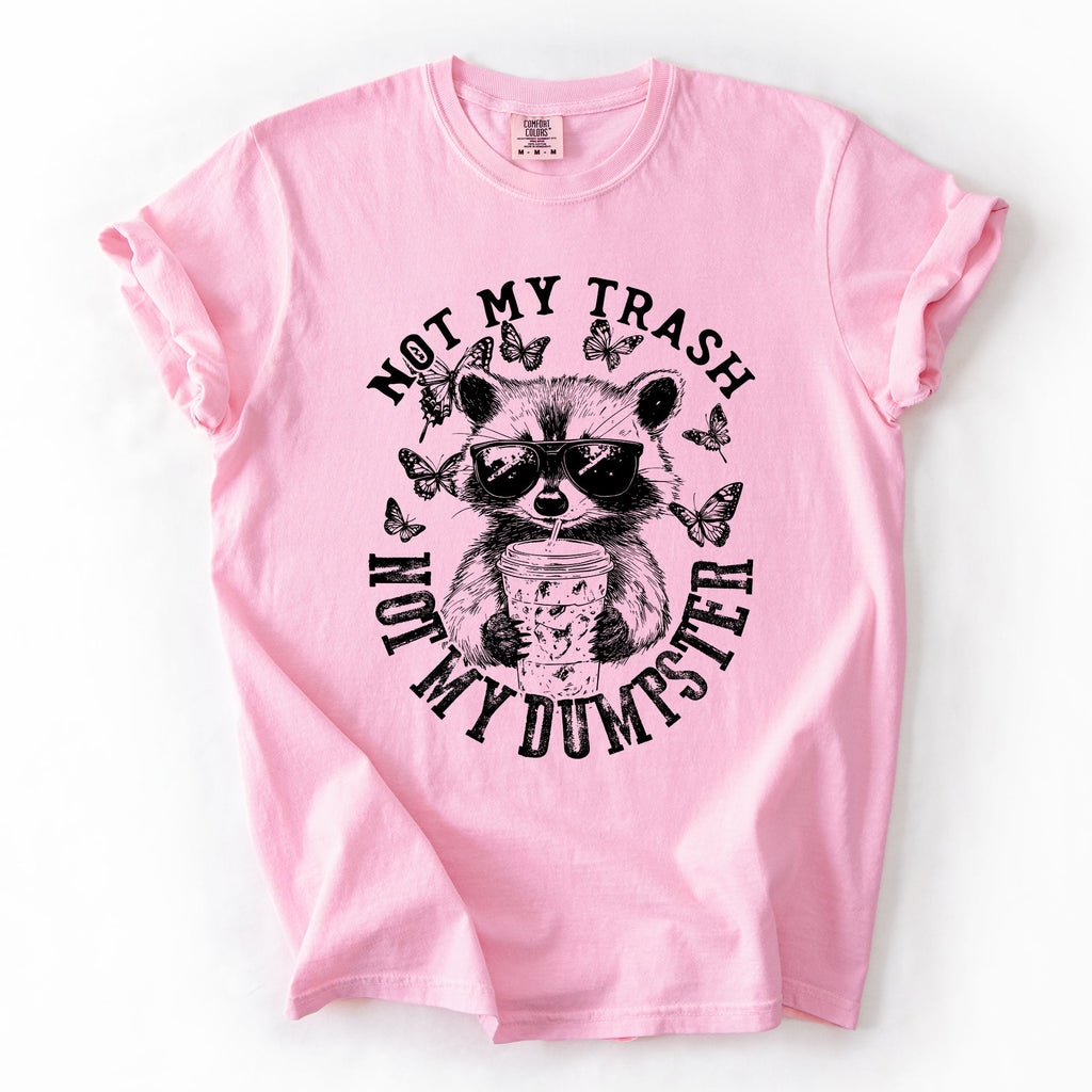 Not My Trash, Not My Dumpster, Raccoon Not My Trash Dumpster Saying Comfort Colors Tee