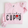 Not Today Cupid Valentine's Day Heart Design For Lovers Graphic Inspired By Classic Romance Holiday Statement Sweatshirt