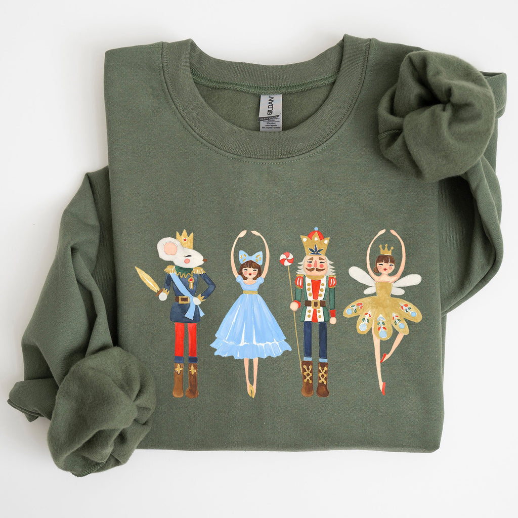 Nutcracker Christmas Sugar Plum Fairy Noel Santa Winter Ballerina Xmas Ballet Sweatshirt