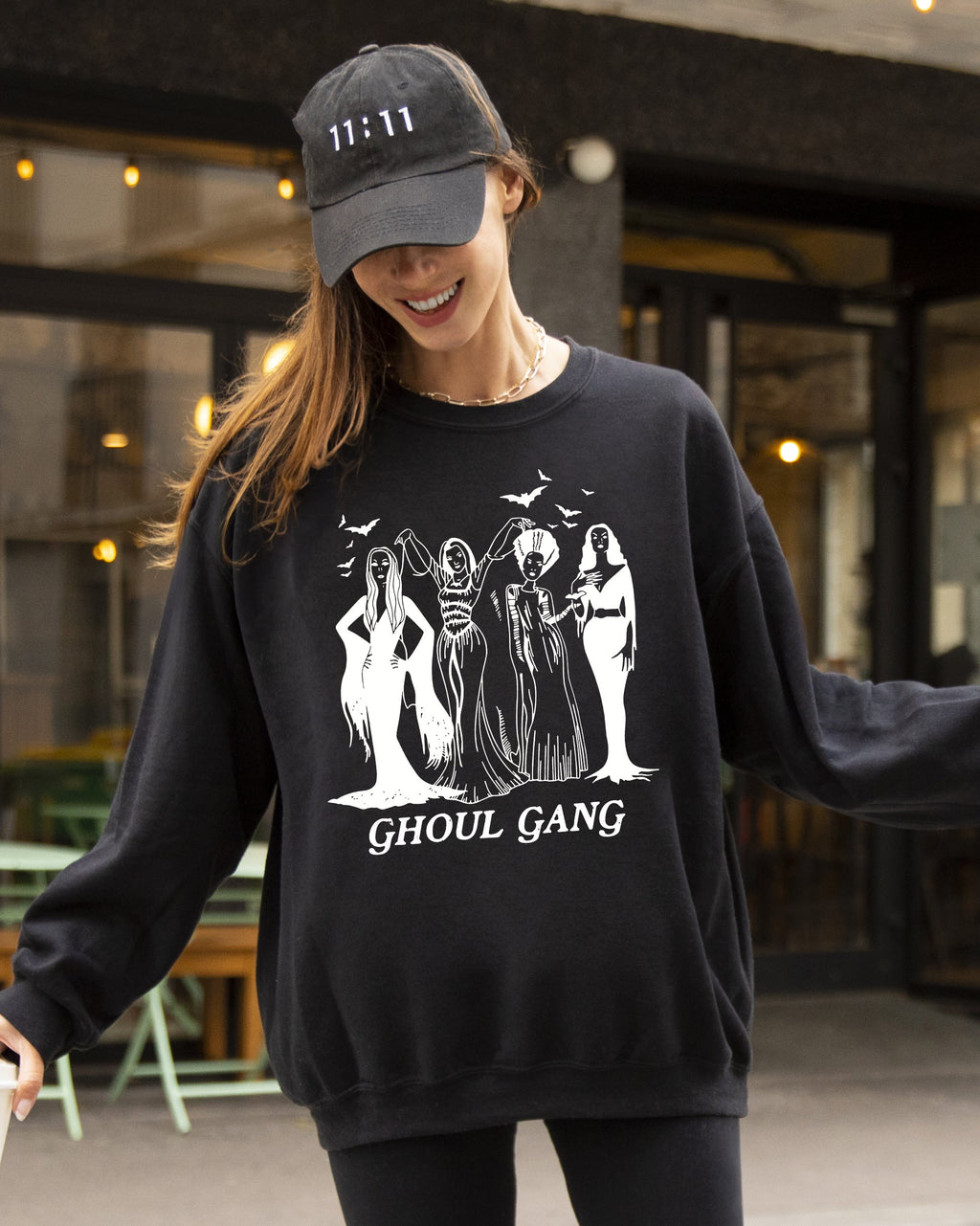 Ghoul Gang Witch Halloween Spooky Costume Meme Trendy Cozy Soft Premium Warm Sweatshirt