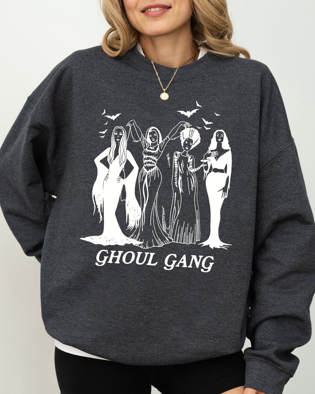 Ghoul Gang Witch Halloween Spooky Costume Meme Trendy Cozy Soft Premium Warm Sweatshirt