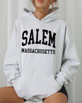 Salem Massachusetts Witch Halloween Spooky Costume Graphic Vintage Limited Edition Hooded Sweatshirt