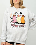 Boo Haw Mini Cowboy Ghosts Witch Costume Halloween Spooky Western Graphic Sweatshirt