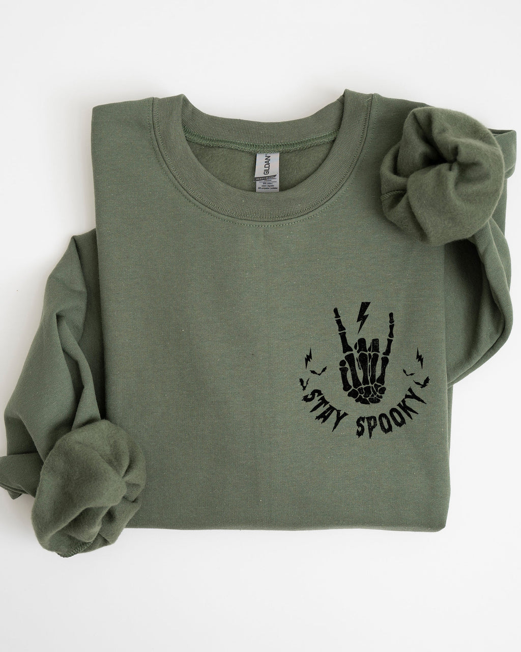 Stay Spooky Pocket Skeleton Ghost Witch Meme Halloween Spooky Costume Sweatshirt
