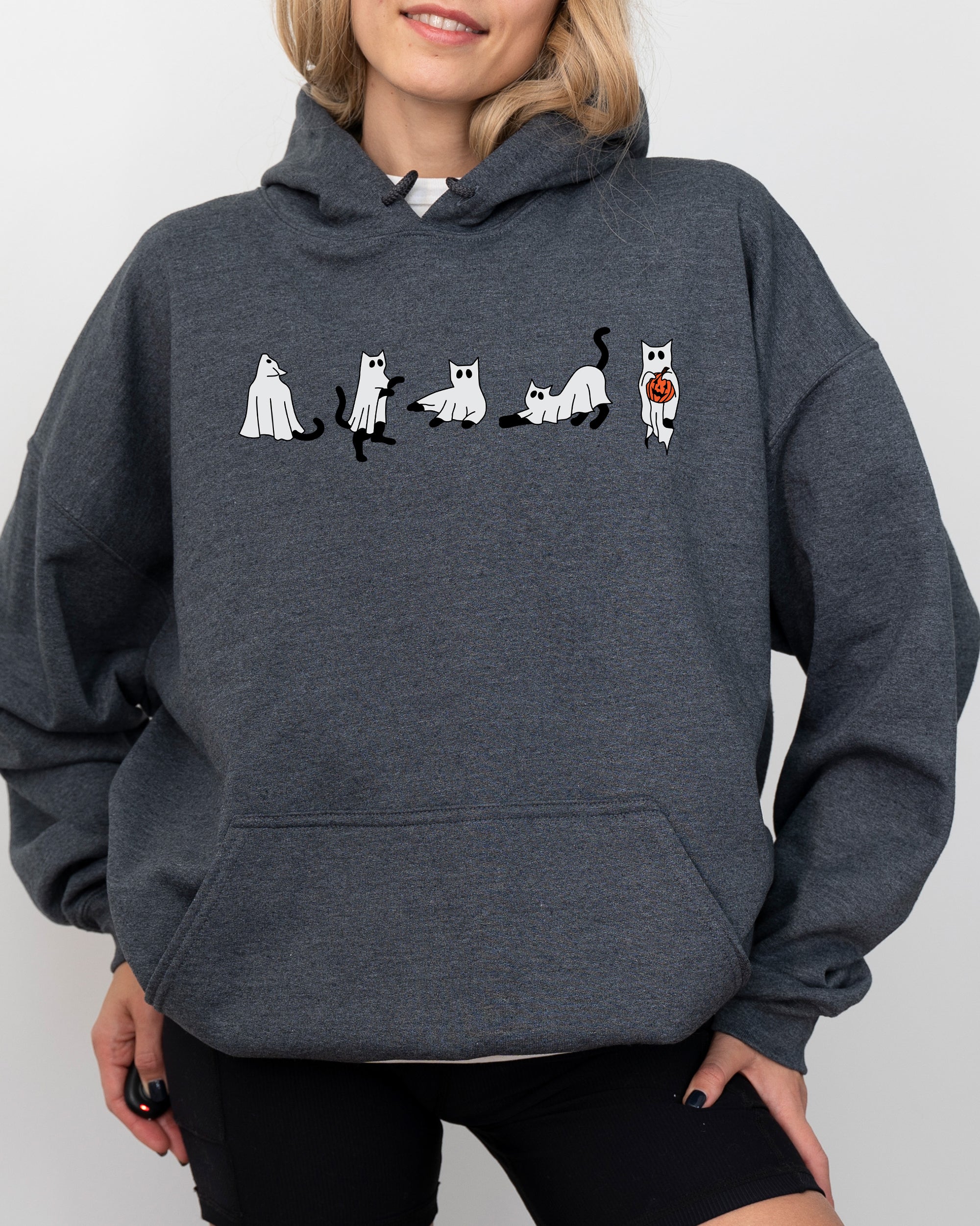 Cat Ghosts Skeleton Witch Halloween Spooky Meme Costume Collection Iconic Limited Edition Hoodie