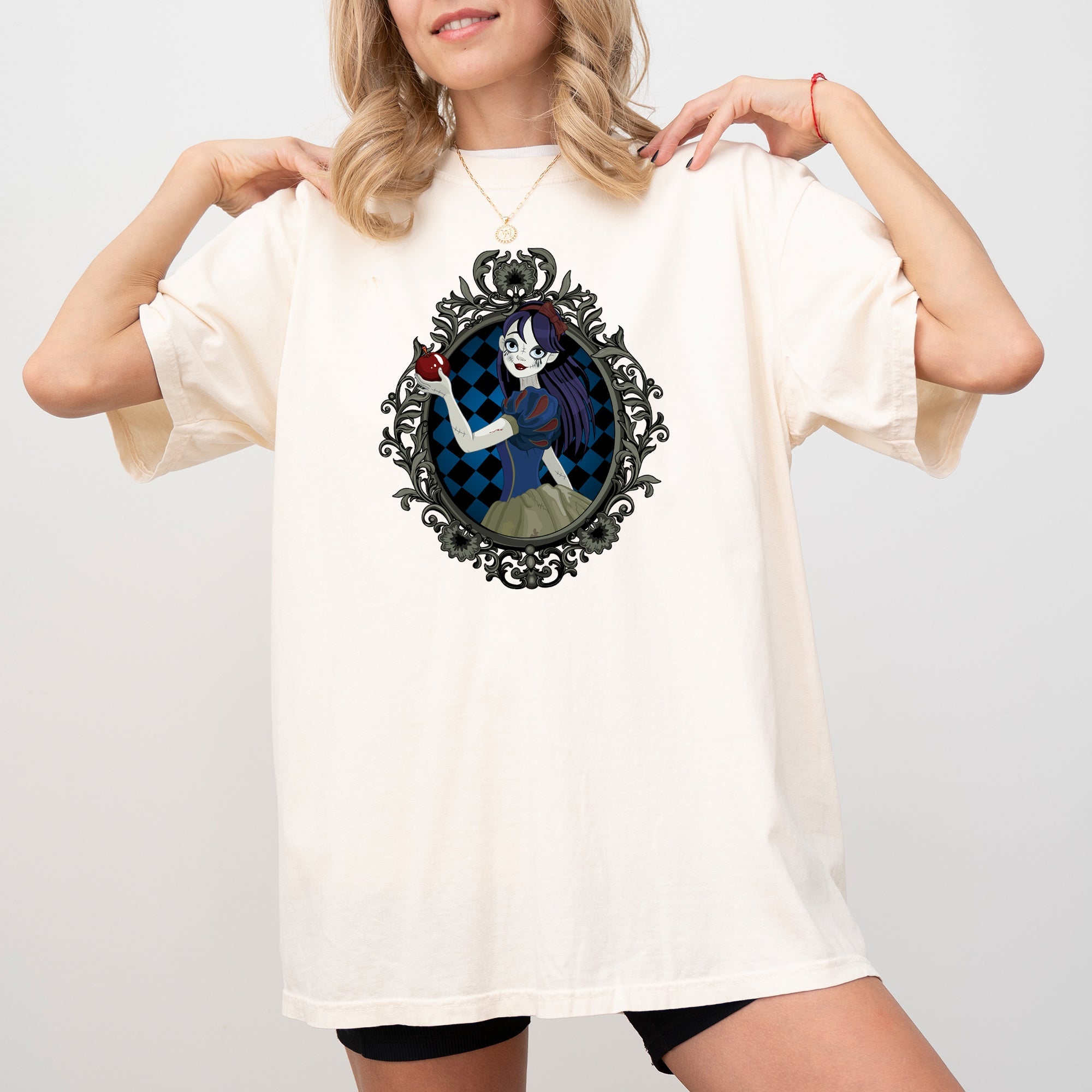 Snow White Princess Skeleton Witch Aesthetic Meme Halloween Spooky Costume Comfort Colors Tee