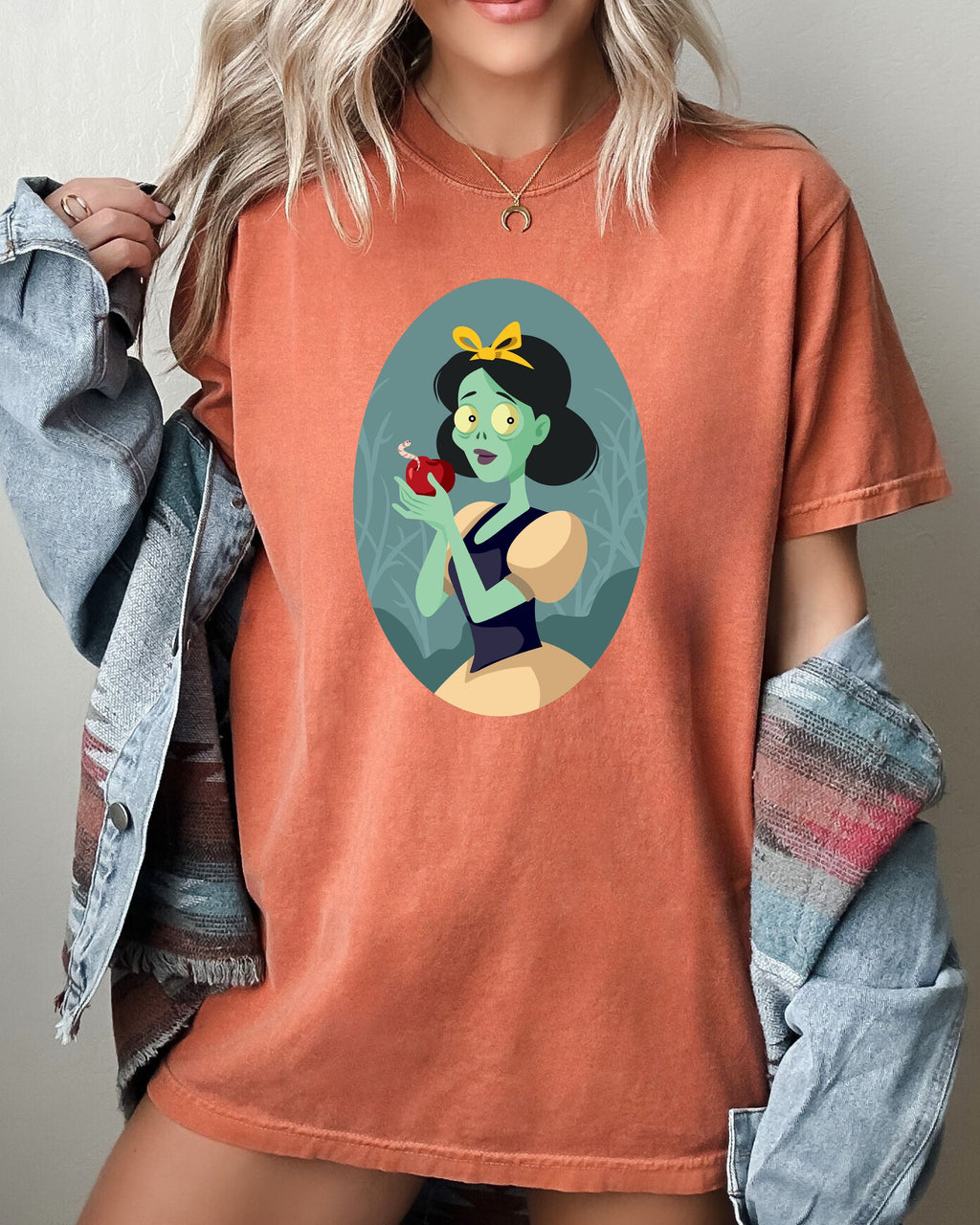 Snow White Spooky Princess Skeleton Witch Halloween Meme Costume Comfort Colors Tee