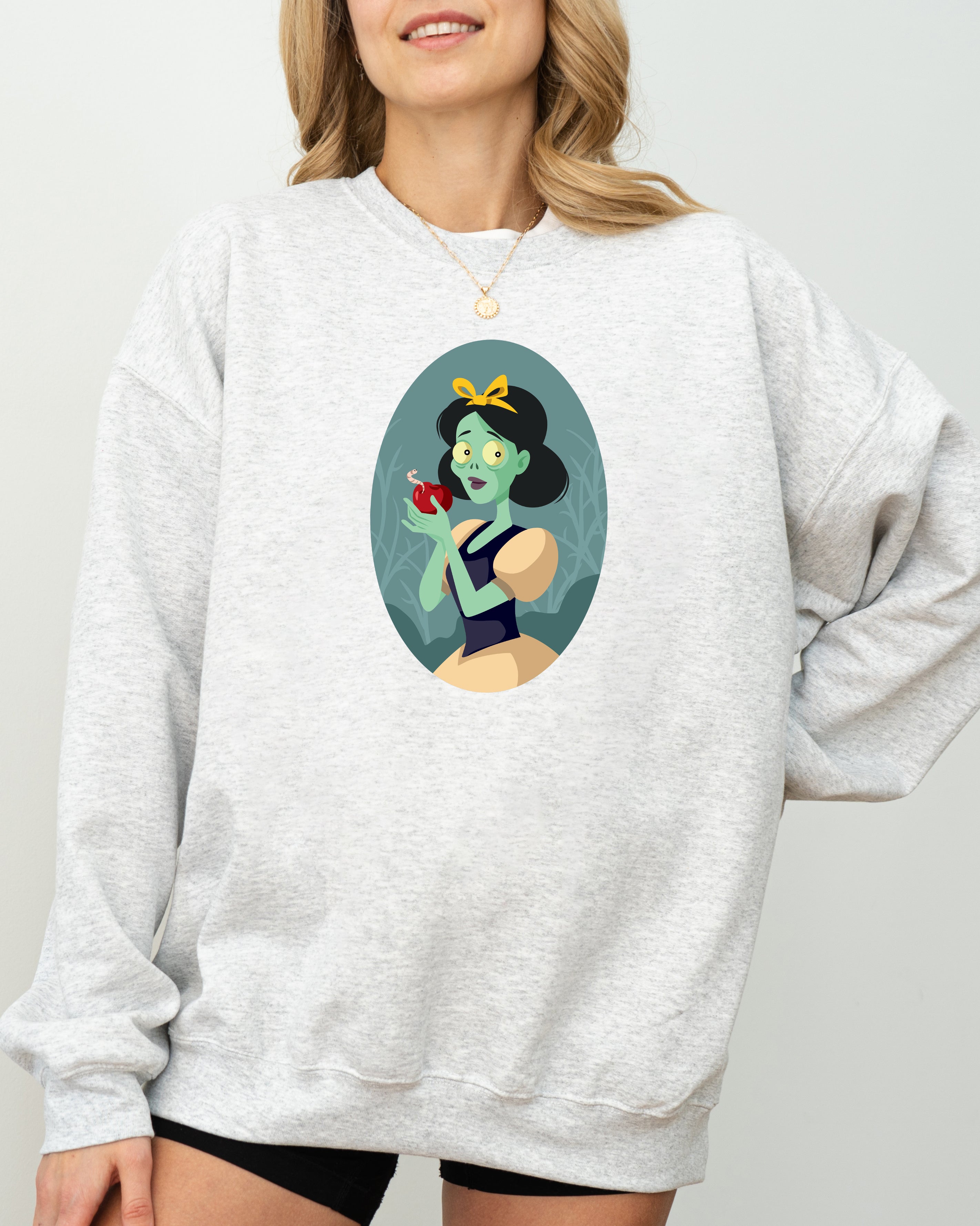 Snow White Spooky Princess Skeleton Witch Aesthetic Meme Halloween Costume Sweatshirt