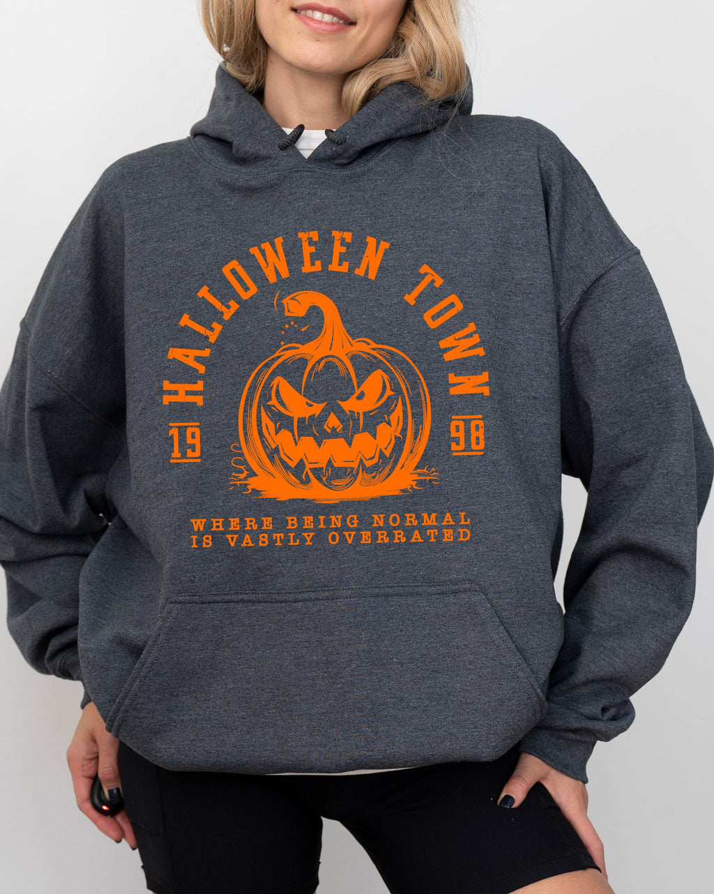 Halloween Town Pumpkin Spooky Skeleton Witch Meme Halloween Costume Graphic Hoodie