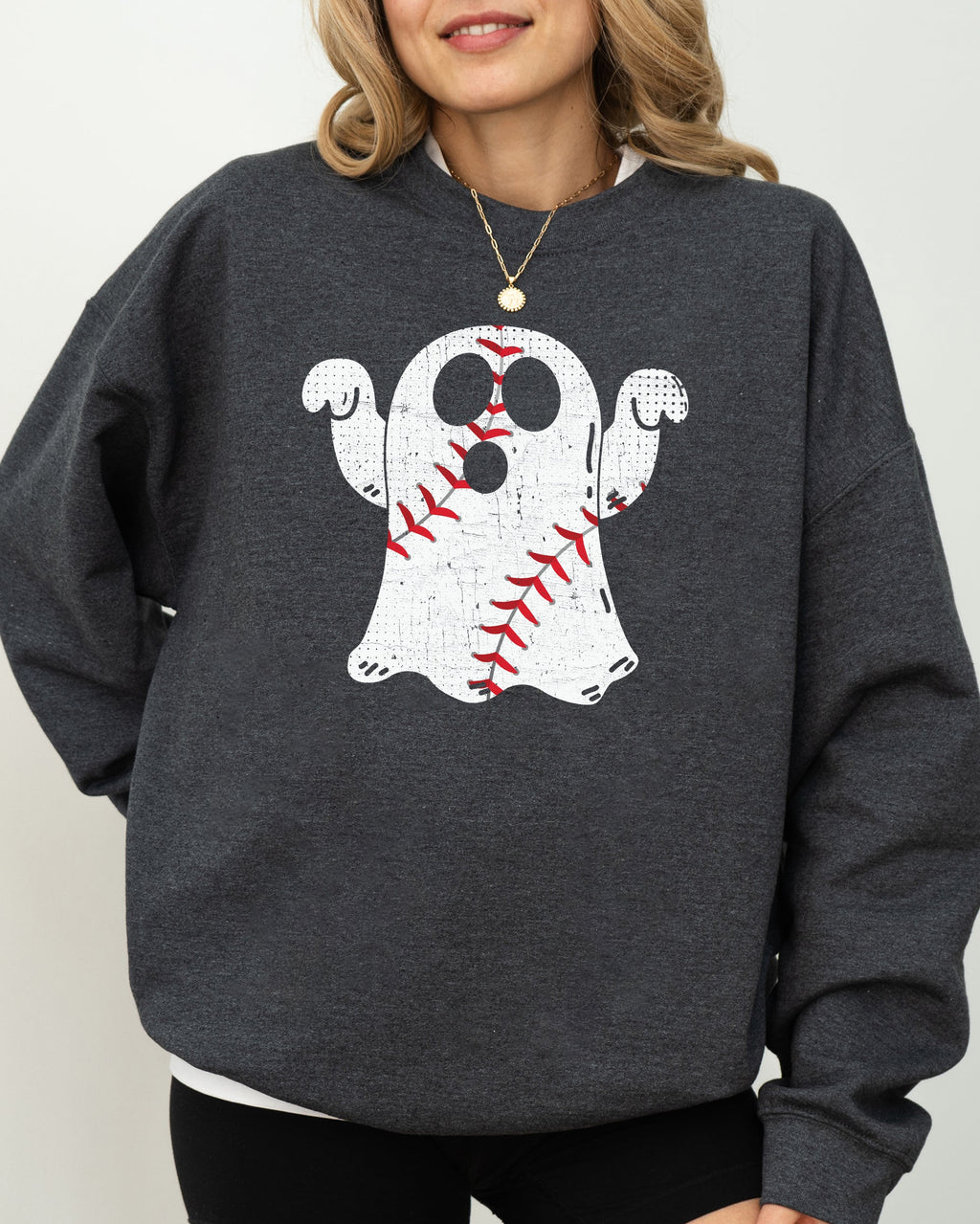 Baseball Ghost Spooky Skeleton Witch Halloween Meme Graphic Apparel Collection Sweatshirt