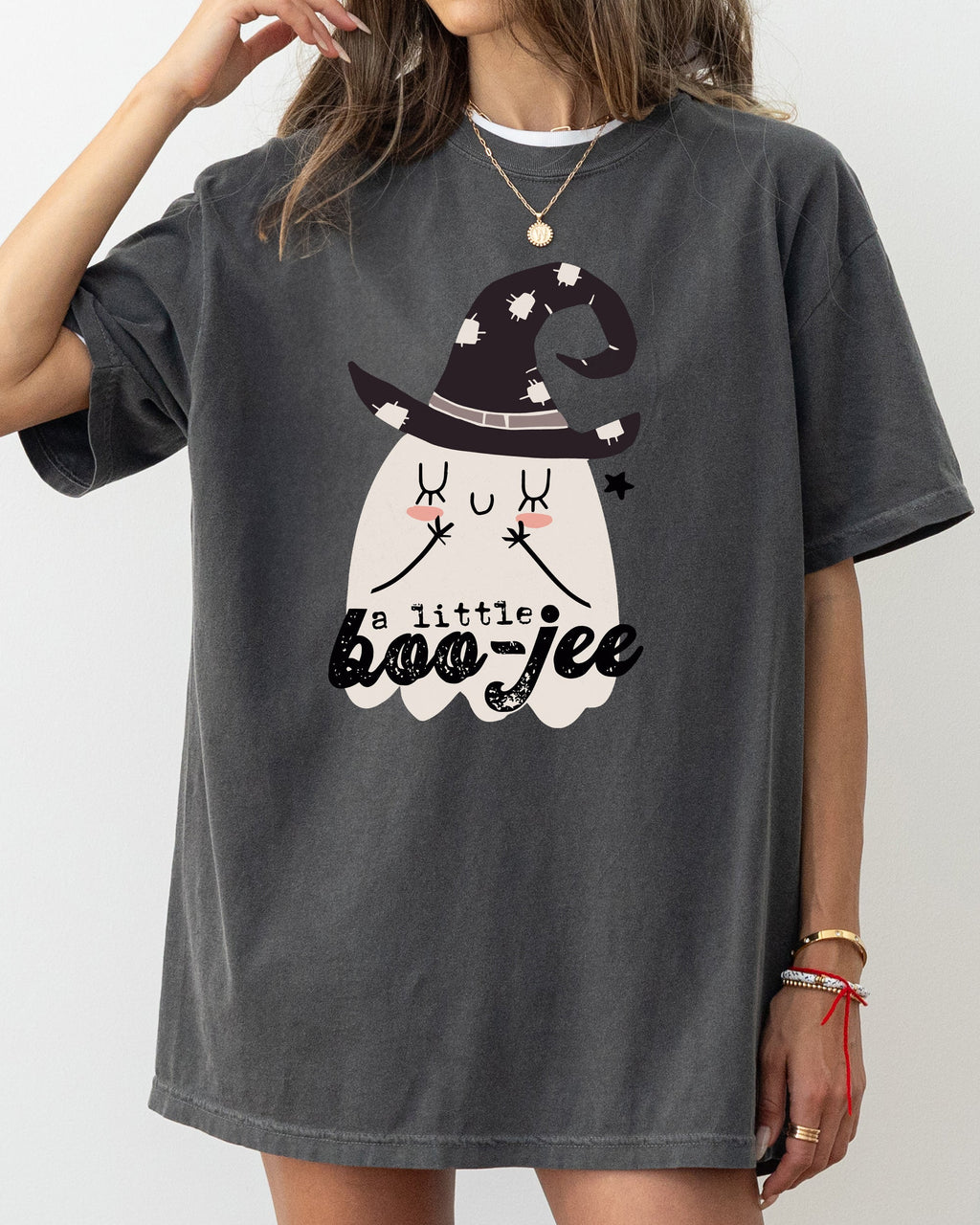 Boo-Jee Ghost Spooky Skeleton Witch Halloween Meme Graphic Artwork Comfort Colors Tee