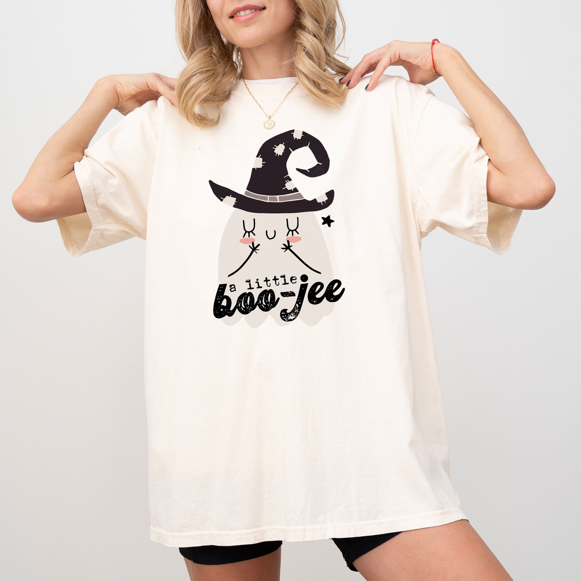 Boo-Jee Ghost Spooky Skeleton Witch Halloween Meme Graphic Artwork Comfort Colors Tee