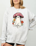 Mushroom Ghost Skeleton Spooky Funny Witch Aesthetic Meme Halloween Costume Sweatshirt