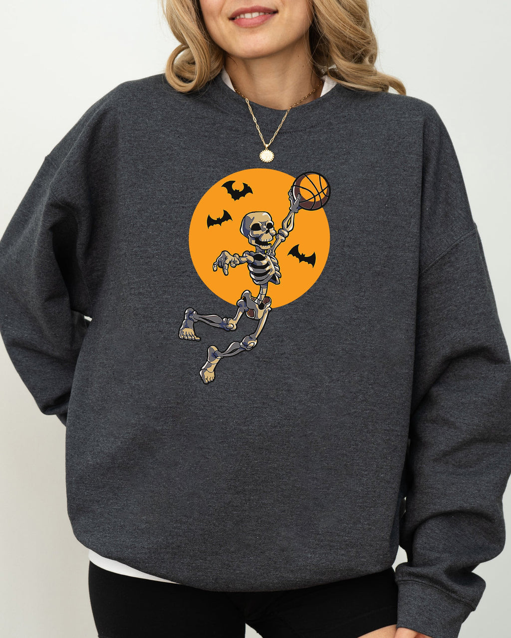Basketball Skeleton Spooky Meme Witch Halloween Costume Limited Edition Sweatshirt
