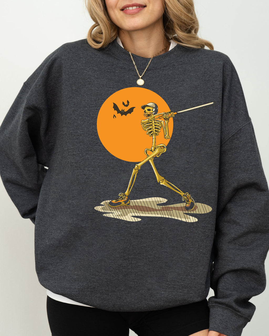 Graphic Golf Skeleton Spooky Witch Meme Halloween Costume Sorcery Edition Sweatshirt