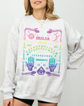 Spirit Board Ouija Skeleton Spooky Witch Halloween Costume Meme Graphic Sweatshirt