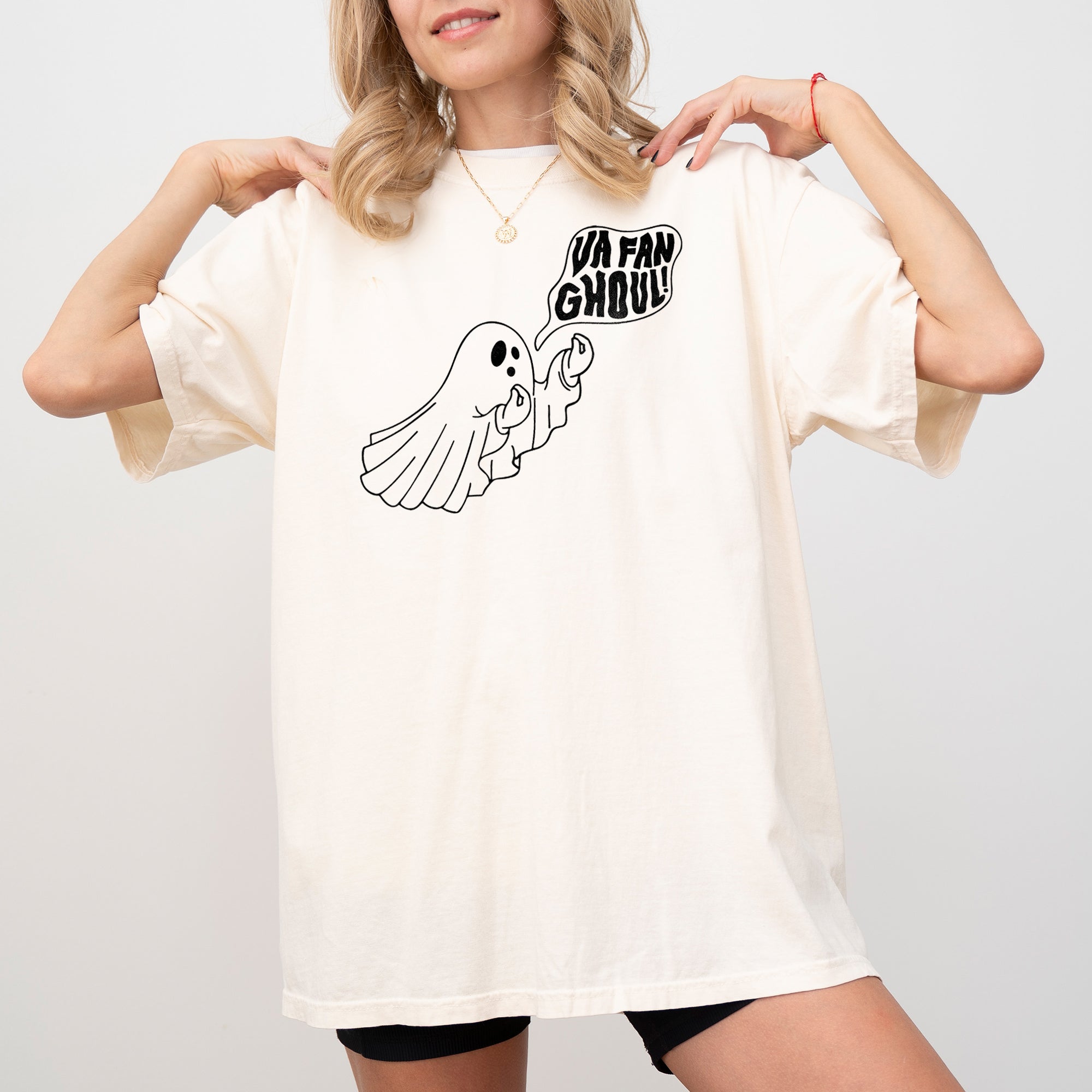 Va Fan Ghoul Skeleton Spooky Ghost Witch Aesthetic Meme Halloween Costume Comfort Colors Tee