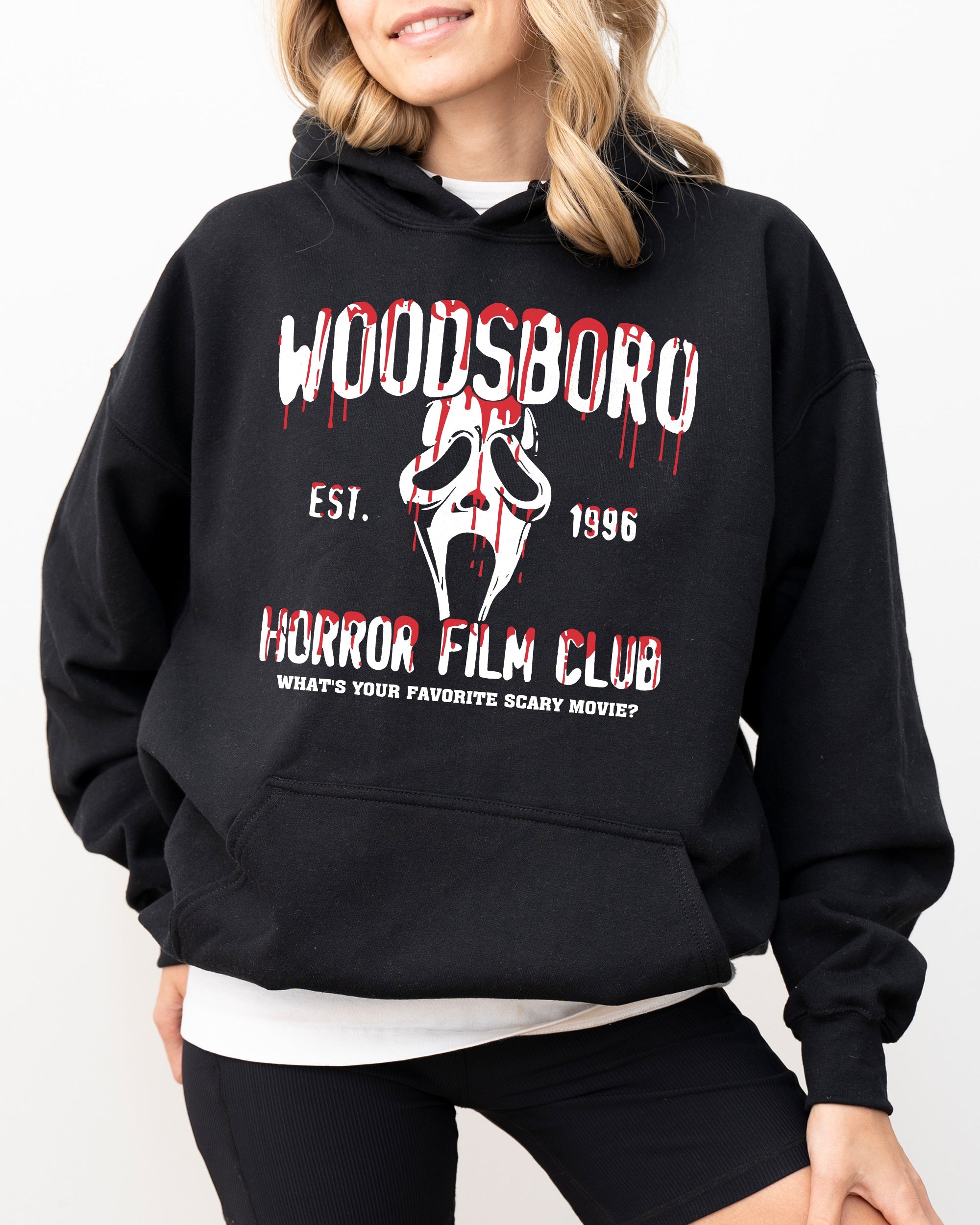 Woodsboro Horror Film Skeleton Spooky Ghost Witch Aesthetic Meme Halloween Costume Hoodie