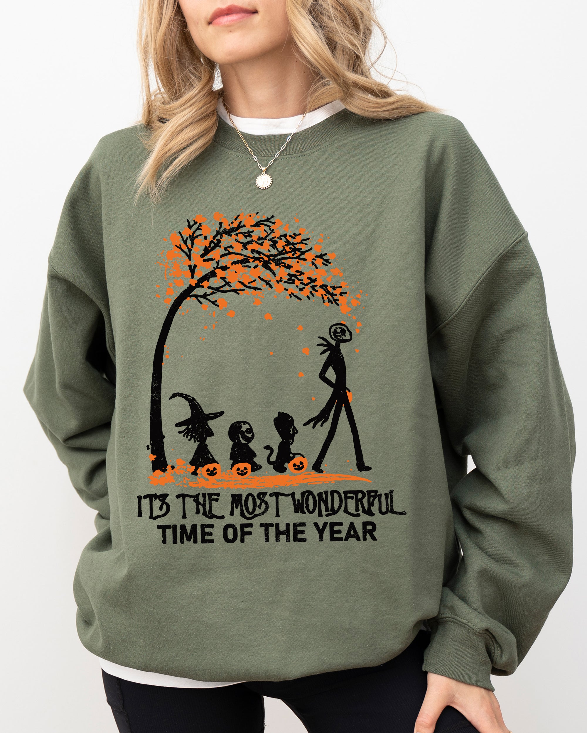 It's The Most Wonderful Time Horror Movie Skeleton Spooky Ghost Witch Meme Halloween Costume Sweatshirt