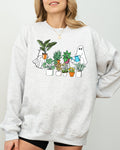 Plant Lover Ghost Skeleton Spooky Witch Meme Halloween Costume Limited Edition Sweatshirt