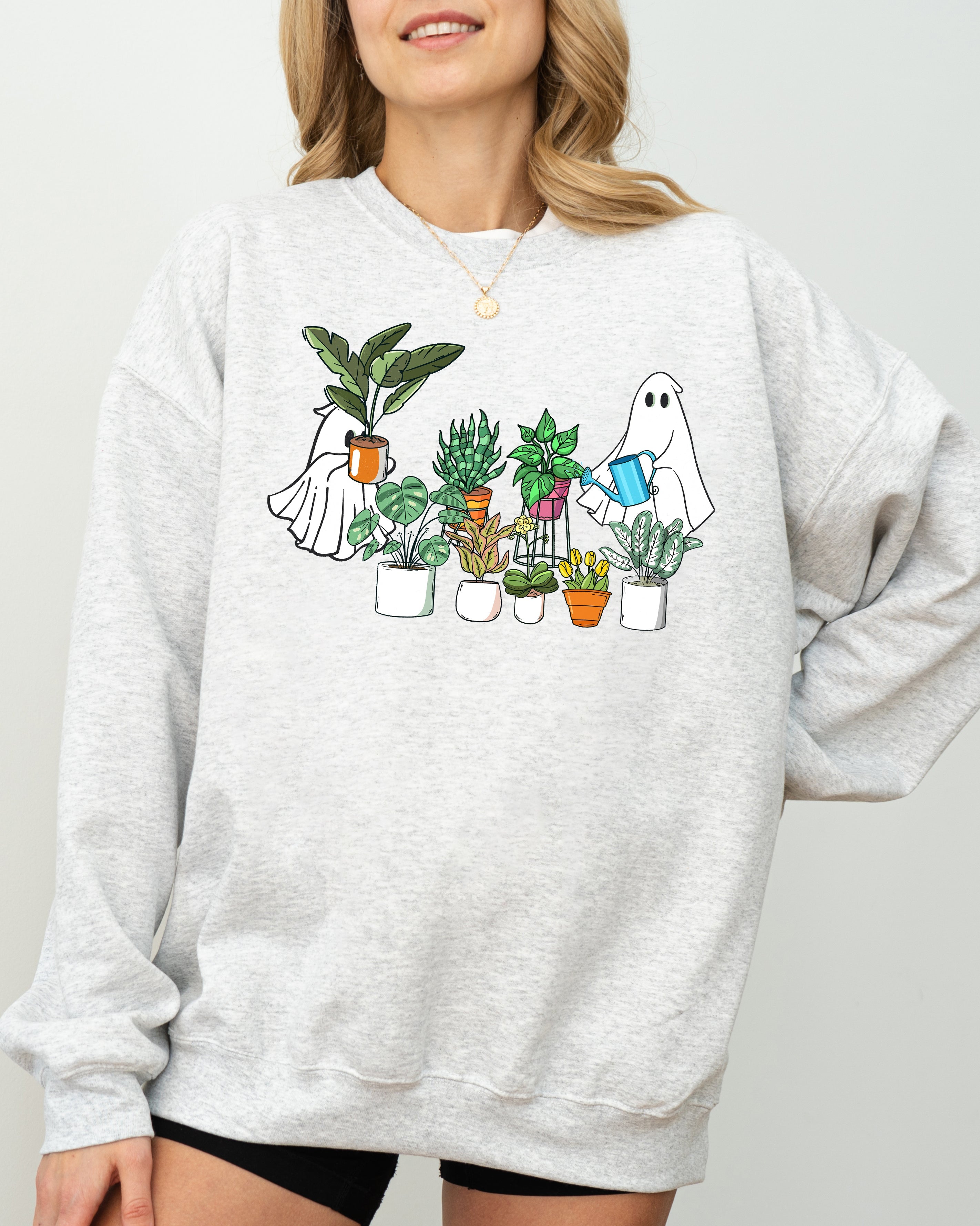 Plant Lover Ghost Skeleton Spooky Witch Meme Halloween Costume Limited Edition Sweatshirt