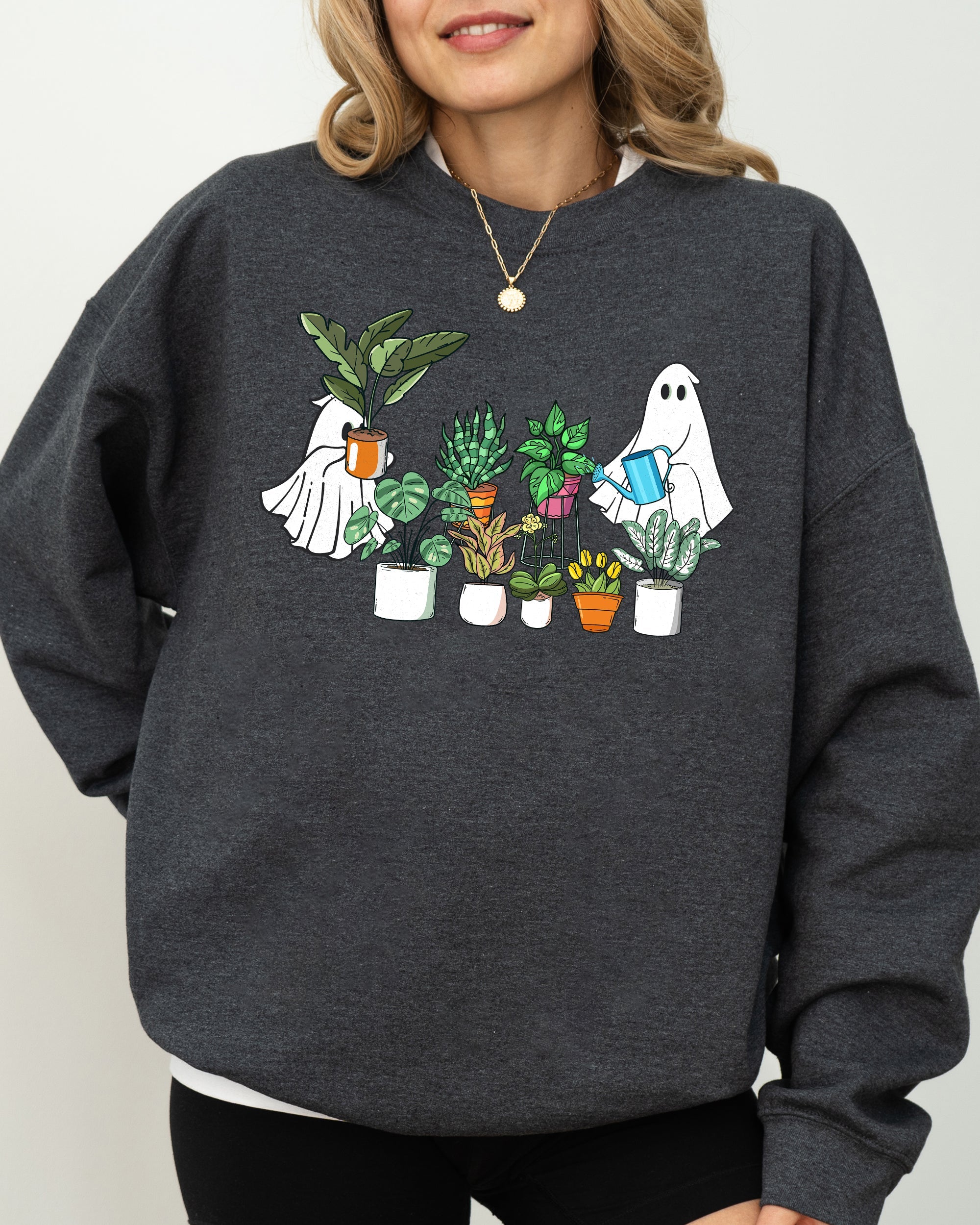 Plant Lover Ghost Skeleton Spooky Witch Meme Halloween Costume Limited Edition Sweatshirt