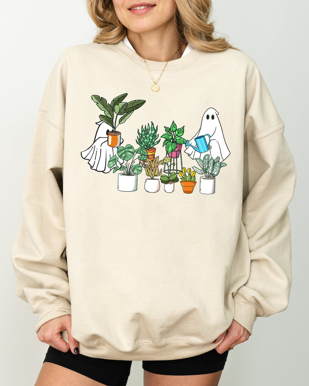 Plant Lover Ghost Skeleton Spooky Witch Meme Halloween Costume Limited Edition Sweatshirt