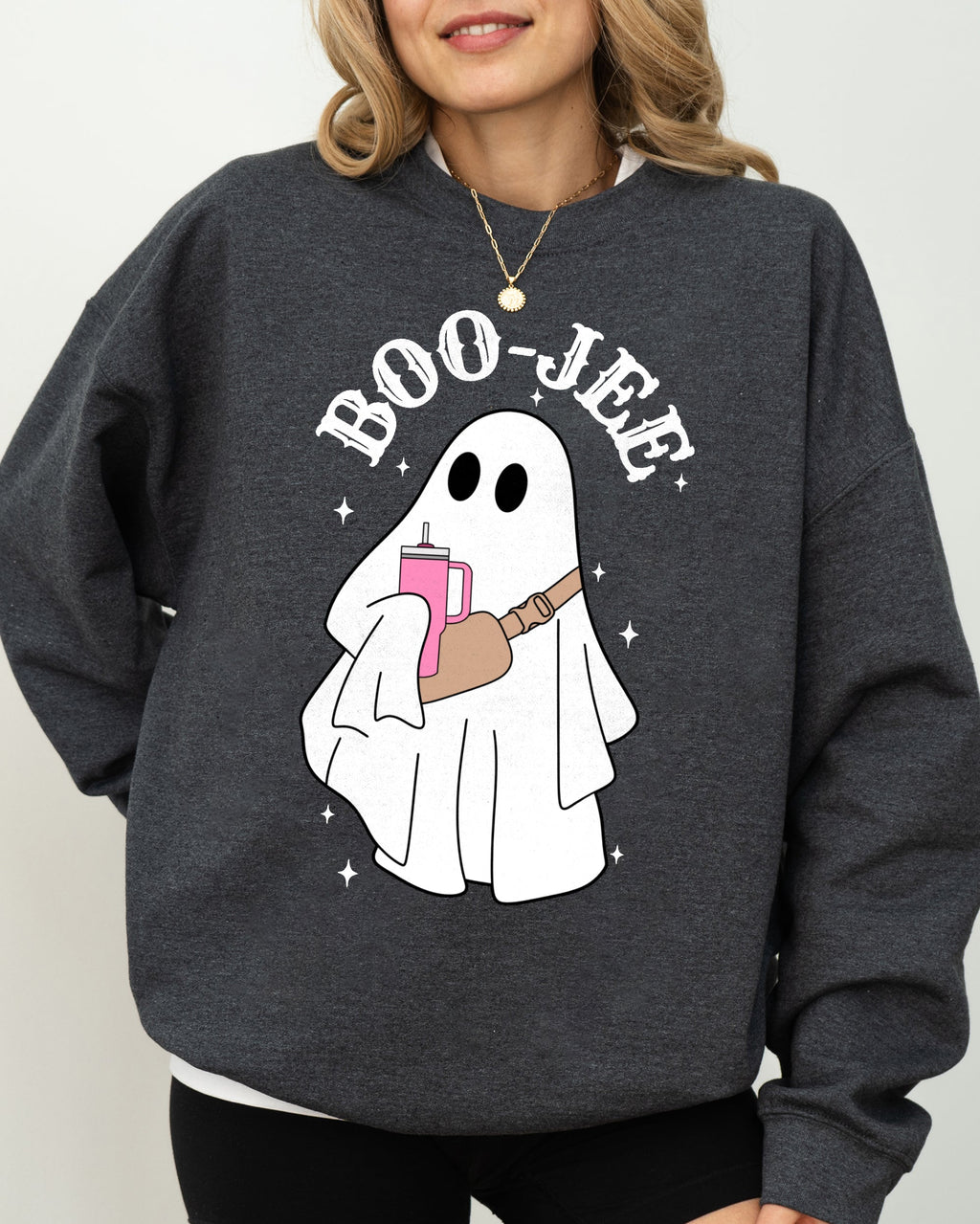 Boo-Jee Ghost Skeleton Spooky Funny Witch Aesthetic Meme Halloween Costume Sweatshirt