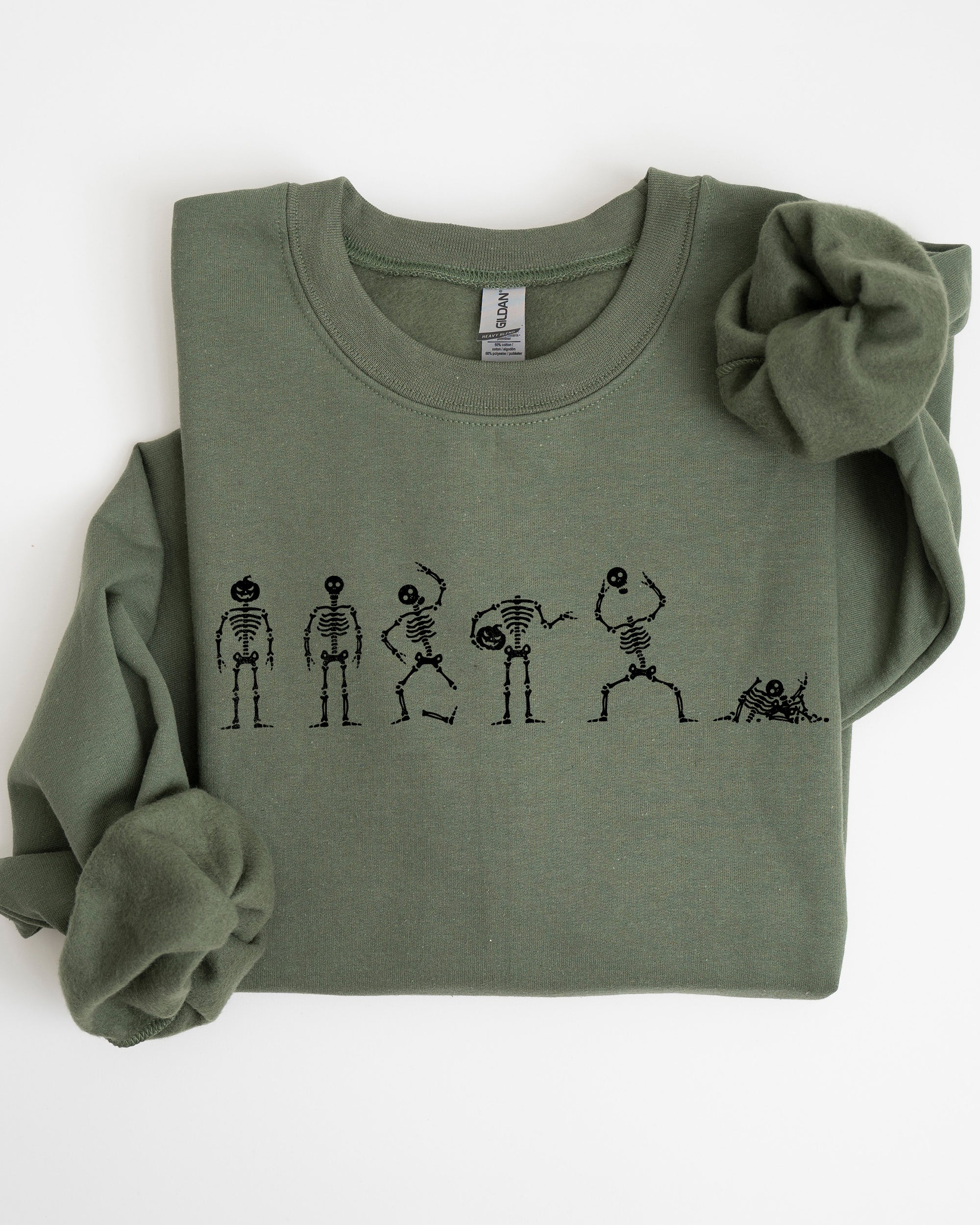 Dancing Skeletons Ghost Spooky Witch Halloween Costume Graphic Cozy Edition Sweatshirt