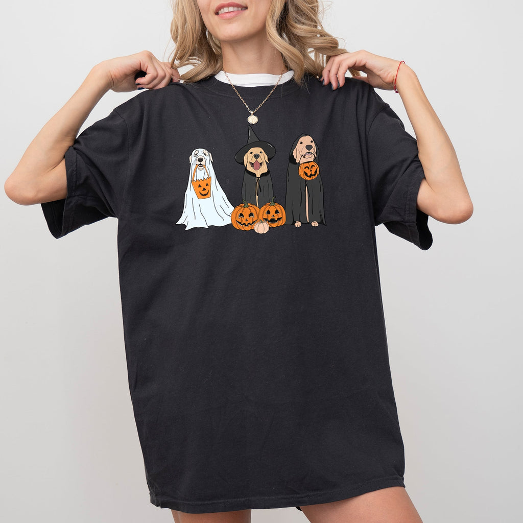 Dog Ghosts Skeleton Funny Pumpkin Spooky Witch Aesthetic Halloween Costume Meme Comfort Colors Tee