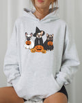 Ghost Dogs Skeleton Spooky Halloween Pumpkin Witch Costume Nightmare Night Hoodie