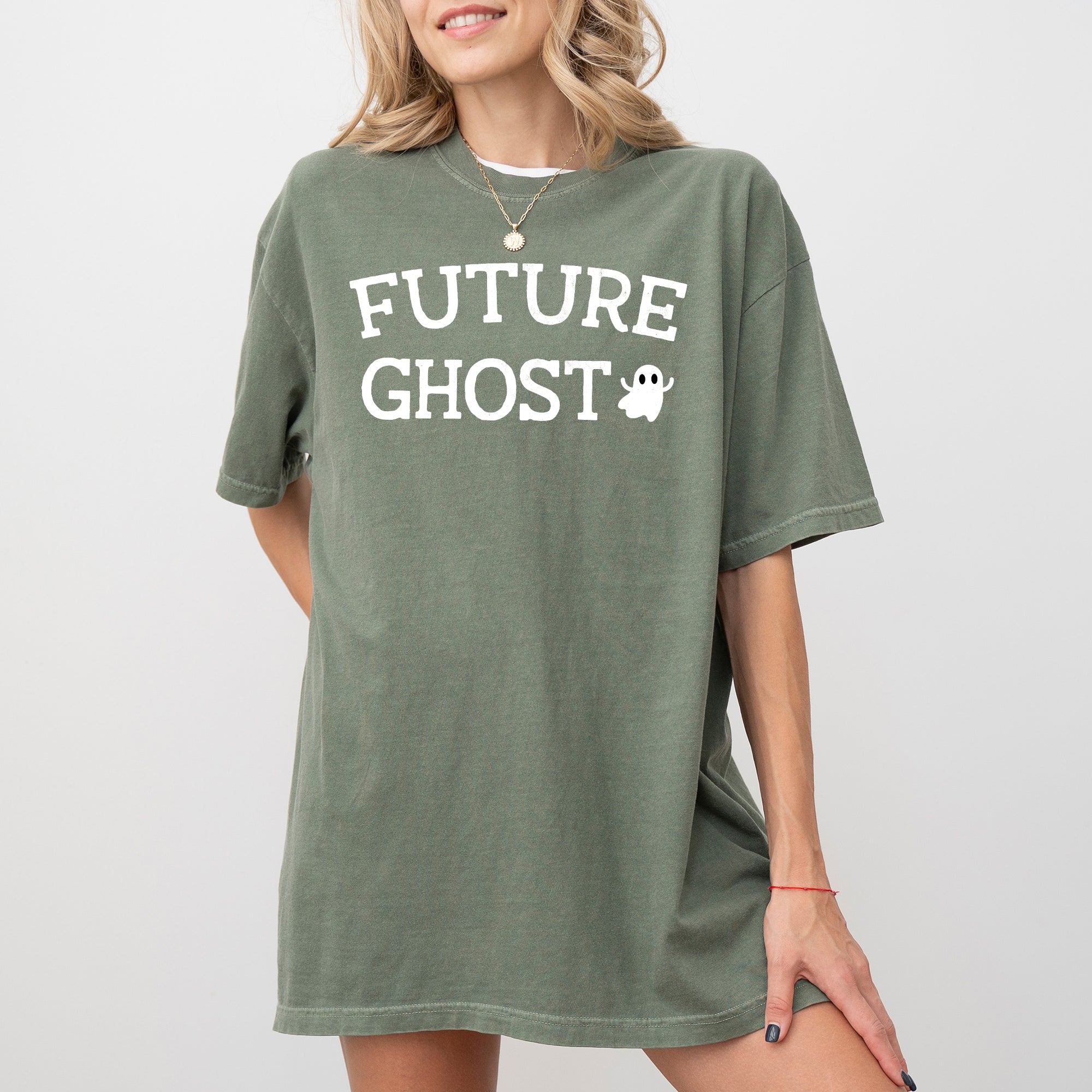 Future Ghost Skeleton Halloween Witch Meme Costume Party Night Comfort Colors Tee