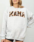 Mama Ghost Skeleton Pumpkin Witch Spooky Halloween Costume Meme Graphic Cozy Sweatshirt