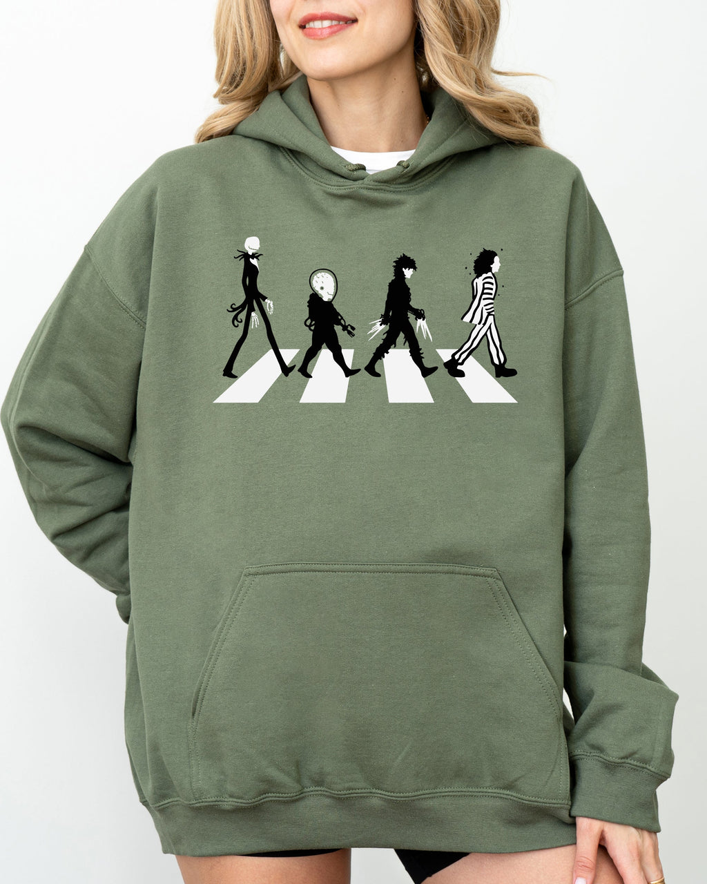 Burton Road Skeleton Ghost Spooky Witch Aesthetic Halloween Meme Costume Edition Hoodie