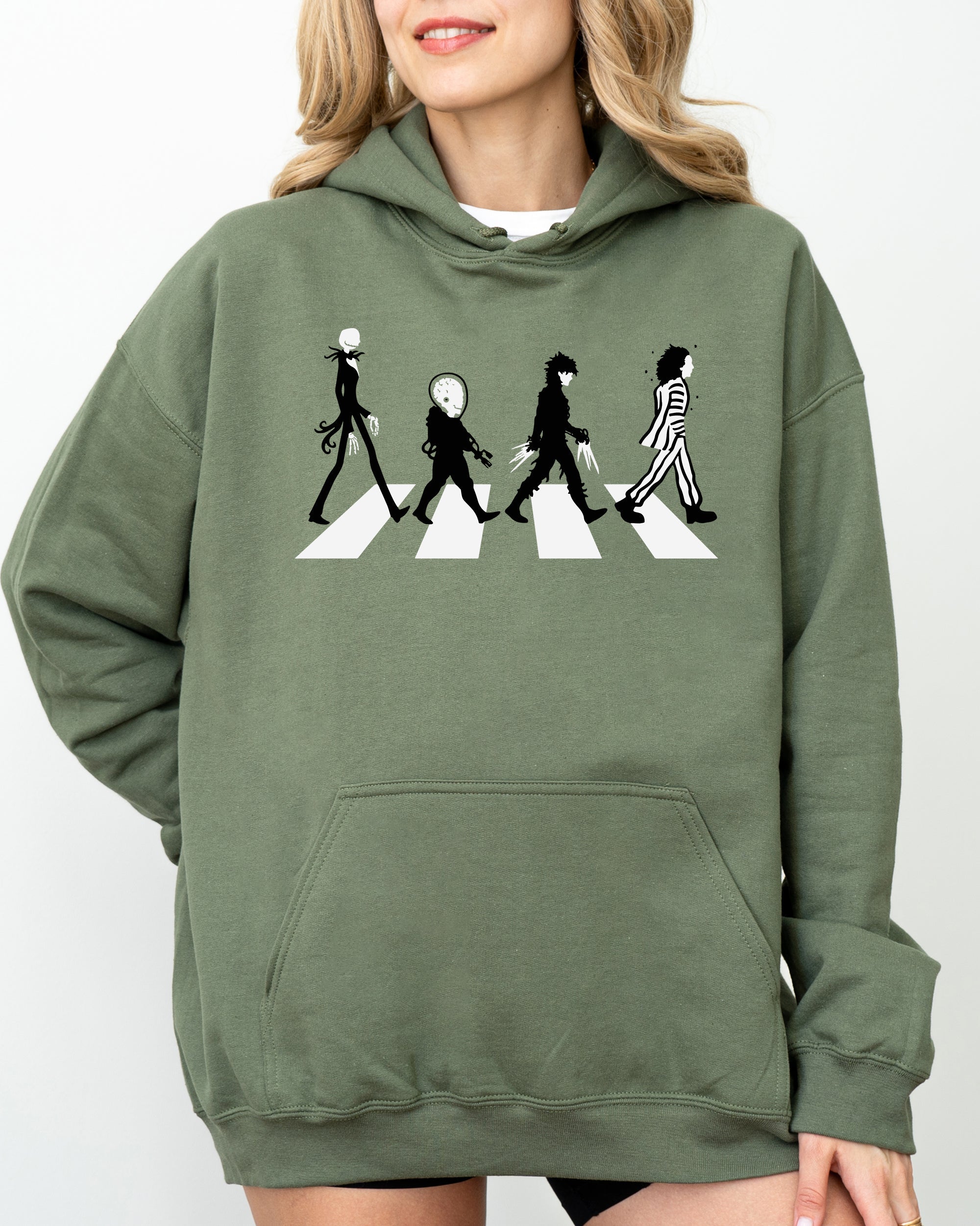 Burton Road Skeleton Ghost Spooky Witch Aesthetic Halloween Meme Costume Edition Hoodie