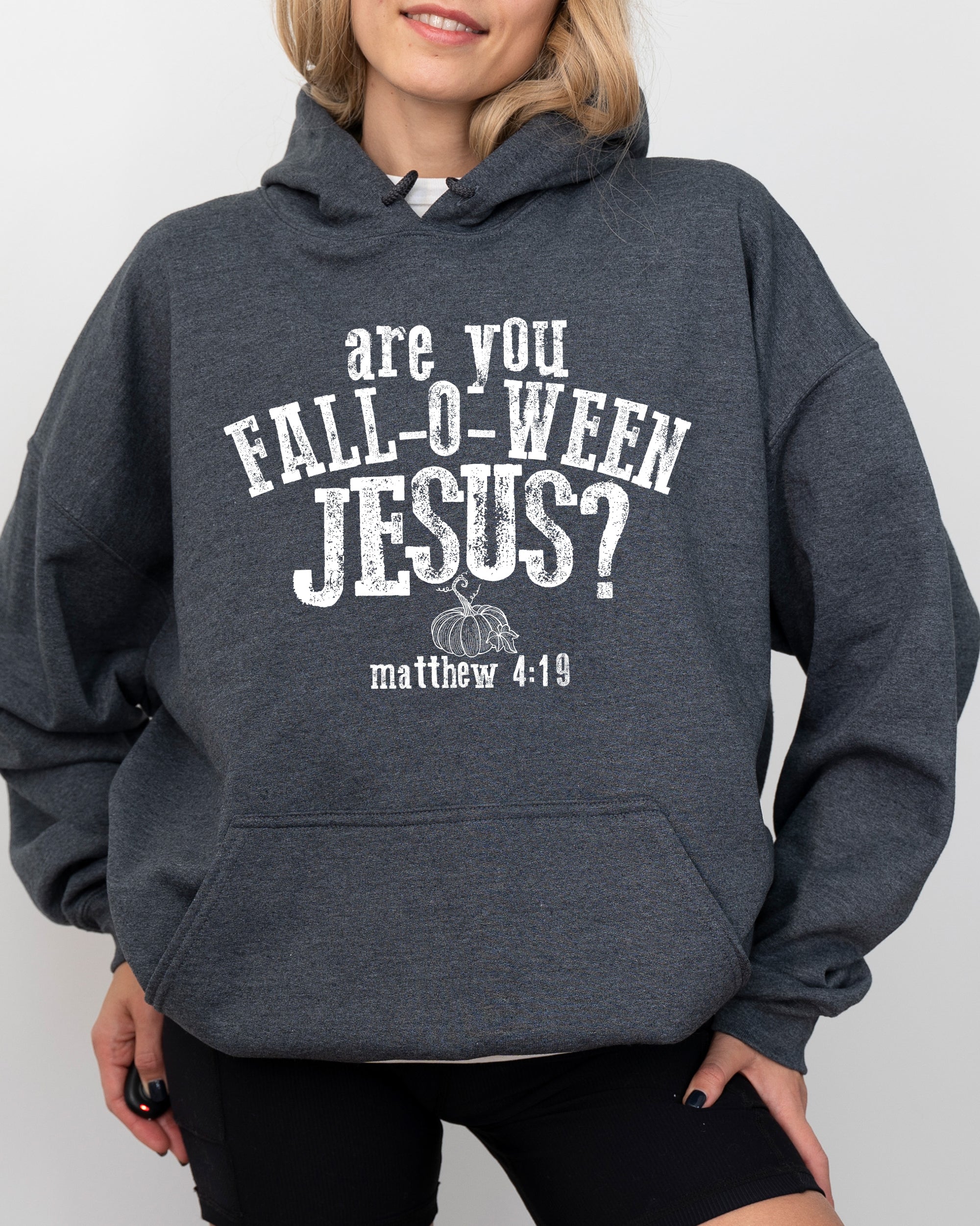 Are You Fall-O-Ween Jesus Skeleton Ghost Spooky Witch Meme Halloween Costume Hoodie