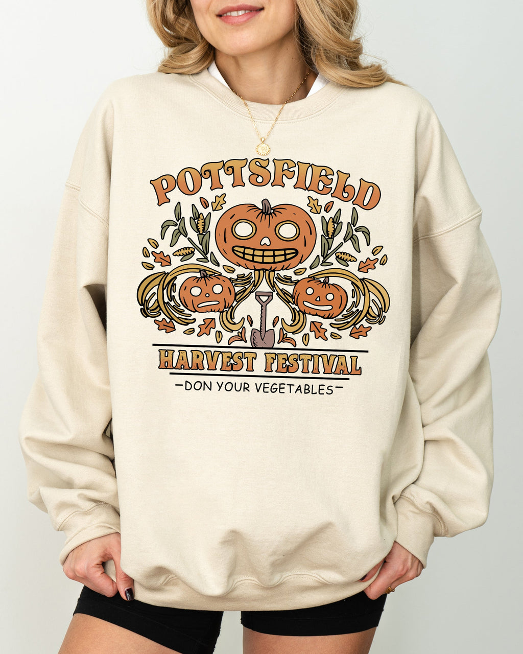 Harvest Festival Pottsfield Spooky Witch Halloween Costume Celebration Night Theme Sweatshirt