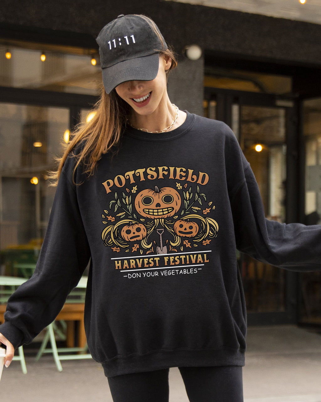 Harvest Festival Pottsfield Spooky Witch Halloween Costume Celebration Night Theme Sweatshirt