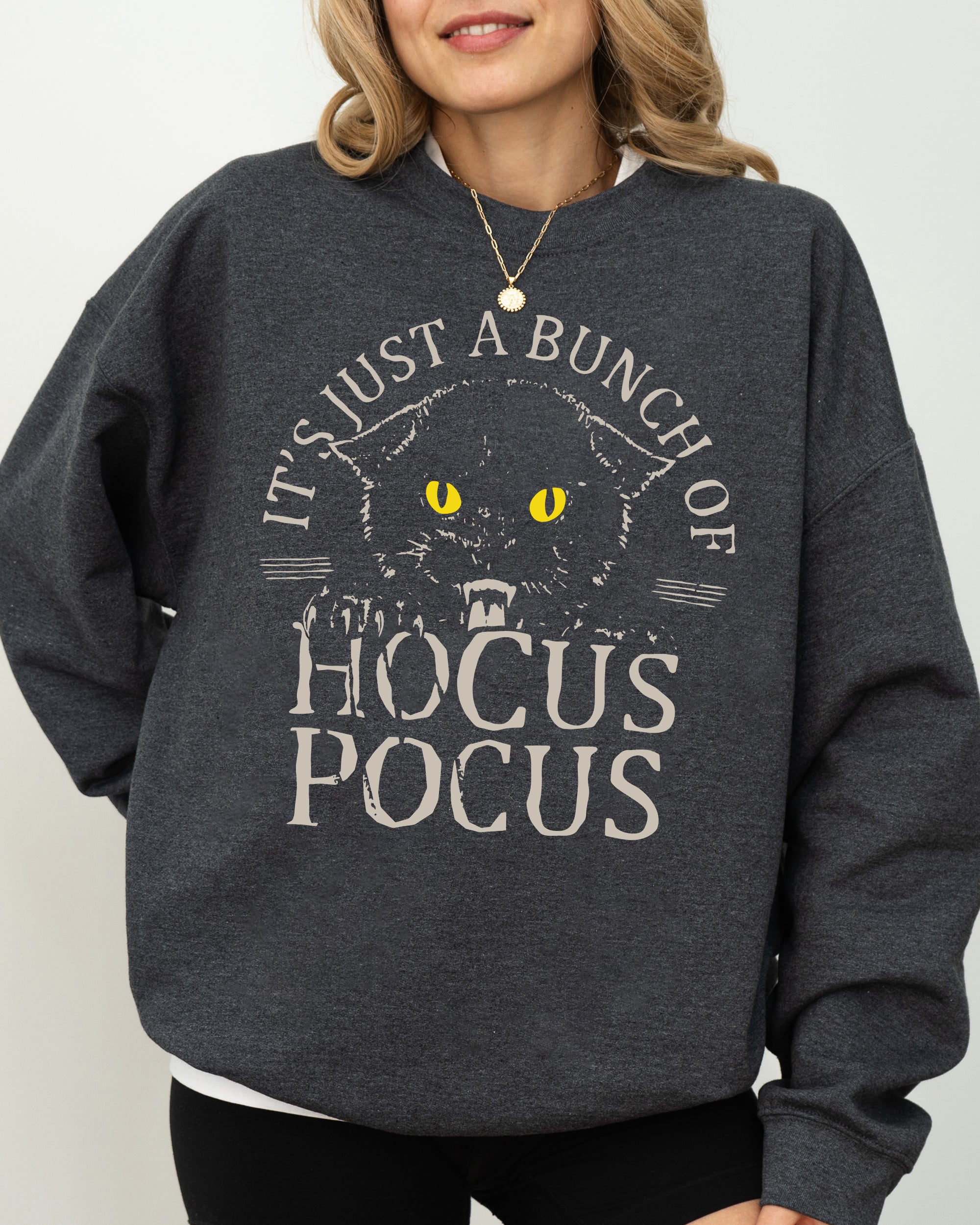 Bunch Of Hocus Pocus Cat Witch Aesthetic Spooky Meme Halloween Costume Sweatshirt