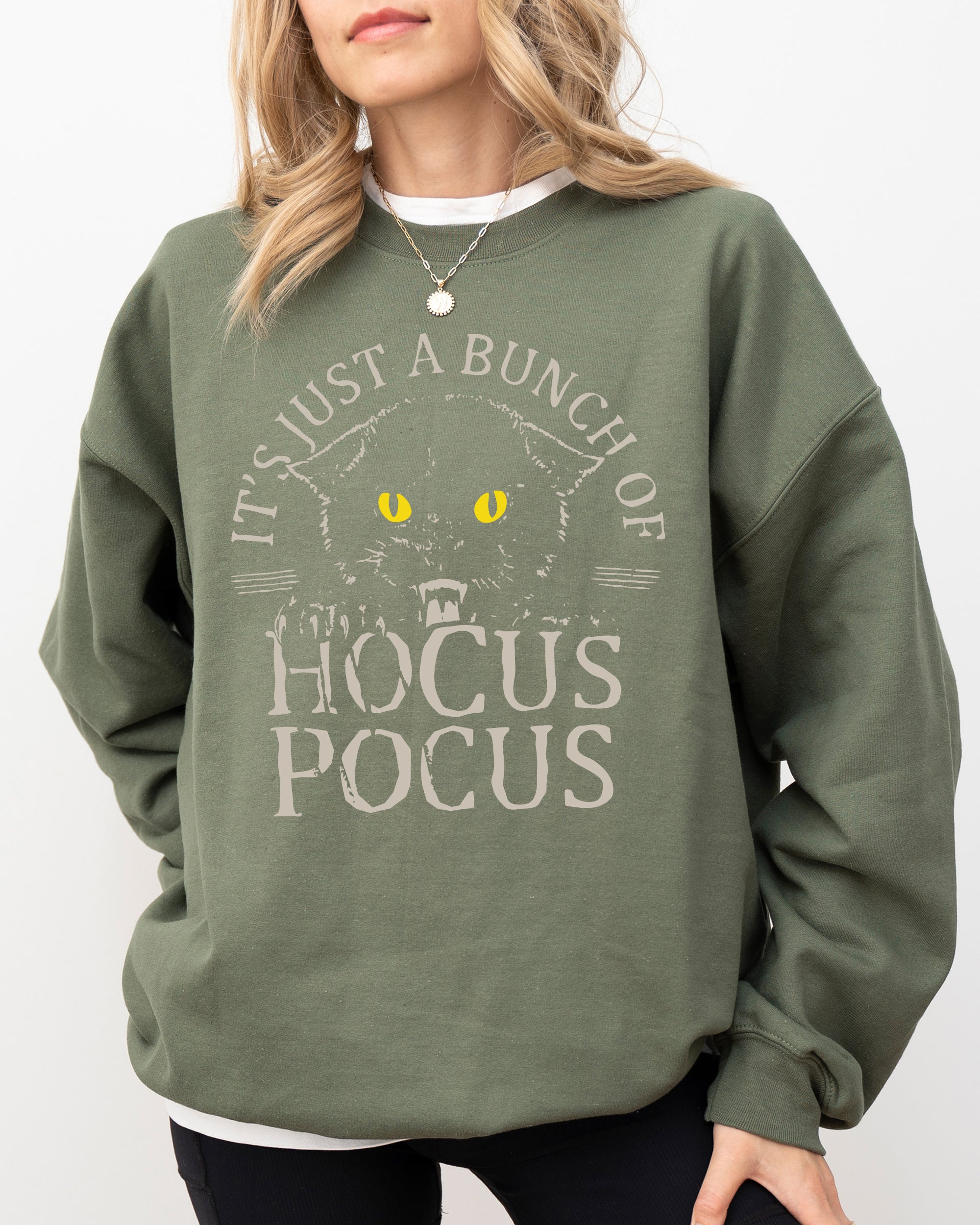 Bunch Of Hocus Pocus Cat Witch Aesthetic Spooky Meme Halloween Costume Sweatshirt