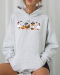 Mini Chickens Witch Skeleton Funny Spooky Aesthetic Meme Halloween Costume Graphic Hoodie