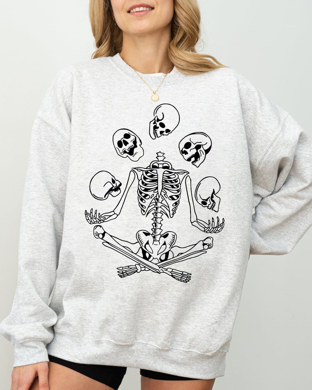 Juggling Skeleton Ghost Farm Witch Skull Halloween Night Parade Of Spooky Characters Sweatshirt
