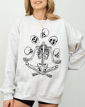 Juggling Skeleton Ghost Farm Witch Skull Halloween Night Parade Of Spooky Characters Sweatshirt