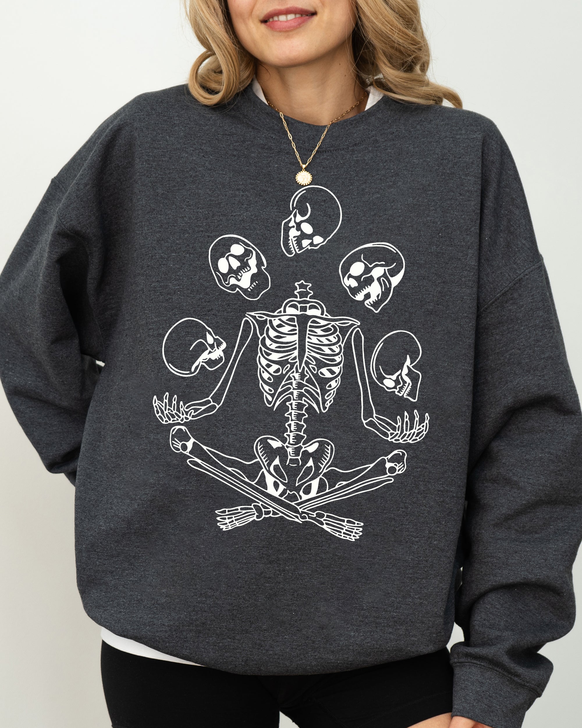 Juggling Skeleton Ghost Farm Witch Skull Halloween Night Parade Of Spooky Characters Sweatshirt